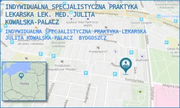 INDYWIDUALNA SPECJALISTYCZNA PRAKTYKA LEKARSKA JULITA KOWALSKA-PALACZ - INDYWIDUALNA SPECJALISTYCZNA PRAKTYKA LEKARSKA LEK. MED. JULITA KOWALSKA-PALACZ - ŁOMŻYŃSKA 51A,  BYDGOSZCZ