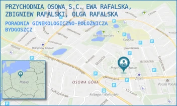 PORADNIA GINEKOLOGICZNO-POŁOŻNICZA - PRZYCHODNIA OSOWA S.C. EWA RAFALSKA, ZBIGNIEW RAFALSKI, TOMASZ RAFALSKI - WIELORYBIA 106,  BYDGOSZCZ