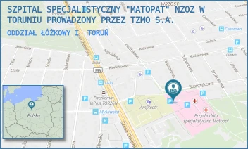 ODDZIAŁ ŁÓŻKOWY I - SZPITAL SPECJALISTYCZNY "MATOPAT" NZOZ W TORUNIU PROWADZONY PRZEZ TZMO S.A. - STORCZYKOWA 8/10,  TORUŃ