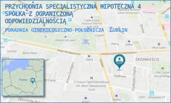 PORADNIA GINEKOLOGICZNO-POŁOŻNICZA - PRZYCHODNIA SPECJALISTYCZNA HIPOTECZNA 4 SPÓŁKA Z OGRANICZONĄ ODPOWIEDZIALNOŚCIĄ - HIPOTECZNA 4,  LUBLIN