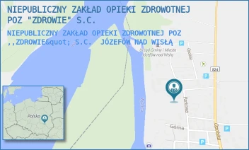 NIEPUBLICZNY ZAKŁAD OPIEKI ZDROWOTNEJ POZ ,,ZDROWIE" S.C. - NIEPUBLICZNY ZAKŁAD OPIEKI ZDROWOTNEJ POZ "ZDROWIE" S.C. - PARKOWA 15,  JÓZEFÓW NAD WISŁĄ