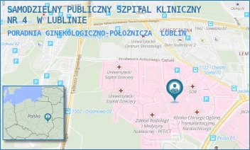 PORADNIA GINEKOLOGICZNO-POŁOŻNICZA - UNIWERSYTECKI SZPITAL KLINICZNY NR 4 W LUBLINIE - DR. K. JACZEWSKIEGO 8,  LUBLIN