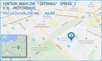 SPECJALISTYKA GIN.POŁ. - CENTRUM MEDYCZNE "INTERNUS" SPÓŁKA Z O.O. PRZYCHODNIE - AL.KROLEWSKA 15,  PUŁAWY