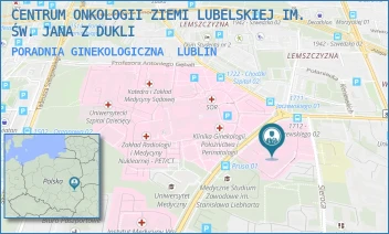 PORADNIA GINEKOLOGICZNA - CENTRUM ONKOLOGII ZIEMI LUBELSKIEJ IM. ŚW. JANA Z DUKLI - DRA KAZIMIERZA JACZEWSKIEGO 7,  LUBLIN