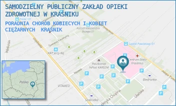 PORADNIA CHORÓB KOBIECYCH I KOBIET CIĘŻARNYCH - SAMODZIELNY PUBLICZNY ZAKŁAD OPIEKI ZDROWOTNEJ W KRAŚNIKU - CHOPINA 13,  KRAŚNIK