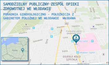 PORADNIA GINEKOLOGICZNO - POŁOŻNICZA Z GABINETEM POŁOŻNEJ WE WŁODAWIE - SAMODZIELNY PUBLICZNY ZESPÓŁ OPIEKI ZDROWOTNEJ WE WŁODAWIE - AL. JÓZEFA PIŁSUDSKIEGO 66,  WŁODAWA