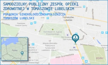 PORADNIA GINEKOLOGICZNO-POŁOŻNICZA - SAMODZIELNY PUBLICZNY ZESPÓŁ OPIEKI ZDROWOTNEJ W TOMASZOWIE LUBELSKIM - PETERA 1, TOMASZÓW LUBELSKI