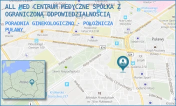 PORADNIA GINEKOLOGICZNO - POŁOŻNICZA - ALL MED CENTRUM MEDYCZNE SPÓŁKA Z OGRANICZONĄ ODPOWIEDZIALNOŚCIĄ - ZIELONA 10A,  PUŁAWY
