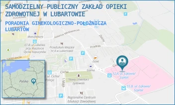 PORADNIA GINEKOLOGICZNO-POŁOŻNICZA - SAMODZIELNY PUBLICZNY ZAKŁAD OPIEKI ZDROWOTNEJ W LUBARTOWIE - CICHA 14,  LUBARTÓW