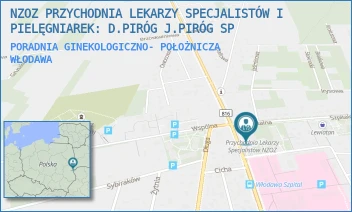 PORADNIA GINEKOLOGICZNO- POŁOŻNICZA - NZOZ PRZYCHODNIA LEKARZY SPECJALISTÓW I PIELĘGNIAREK: K. JANKOWSKI I PARTNERZY. SPÓŁKA PARTNERSKA - AL. J. PIŁSUDSKIEGO 66, WŁODAWA