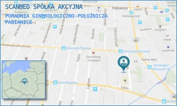 PORADNIA GINEKOLOGICZNO-POŁOŻNICZA - SCANMED SPÓŁKA AKCYJNA - UL. MARIAŃSKA 5A,  PABIANICE