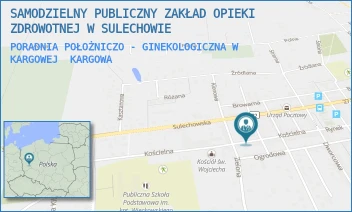 PORADNIA POŁOŻNICZO - GINEKOLOGICZNA W KARGOWEJ - SZPITAL IM. RYSZARDA RZEPKI W SULECHOWIE SPÓŁKA Z OGRANICZONĄ ODPOWIEDZIALNOŚCIĄ - UL. KOŚCIELNA 4A,  KARGOWA