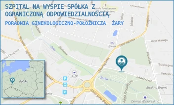 PORADNIA GINEKOLOGICZNO-POŁOŻNICZA - SZPITAL NA WYSPIE SPÓŁKA Z OGRANICZONĄ ODPOWIEDZIALNOŚCIĄ - UL. SKARBOWA 2,  ŻARY