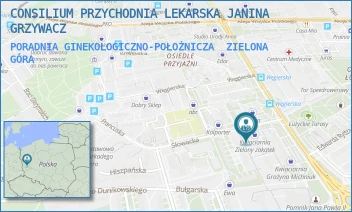 PORADNIA GINEKOLOGICZNO-POŁOŻNICZA - CONSILIUM PRZYCHODNIA LEKARSKA JANINA GRZYWACZ - UL. SŁOWACKA 27,  ZIELONA GÓRA