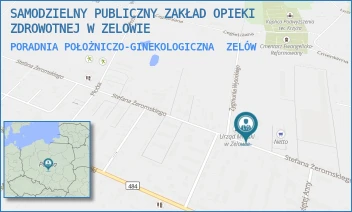 PORADNIA POŁOŻNICZO-GINEKOLOGICZNA - SAMODZIELNY PUBLICZNY ZAKŁAD OPIEKI ZDROWOTNEJ W ZELOWIE - UL. STEFANA ŻEROMSKIEGO 21,  ZELÓW