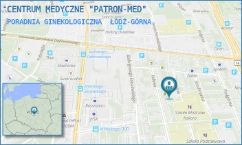 PORADNIA GINEKOLOGICZNA - CENTRUM MEDYCZNE "PATRON-MED" - UL. SIARCZANA 11,  ŁÓDŹ-GÓRNA