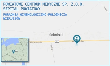 PORADNIA GINEKOLOGICZNO-POŁOŻNICZA - POWIATOWE CENTRUM MEDYCZNE SP. Z.O.O. SZPITAL POWIATOWY - UL. WARSZAWSKA 104,  WIERUSZÓW
