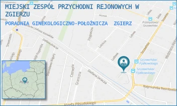 PORADNIA GINEKOLOGICZNO-POŁOŻNICZA - MIEJSKI ZESPÓŁ PRZYCHODNI REJONOWYCH W ZGIERZU - UL. STANISŁAWA FIJAŁKOWSKIEGO 2,  ZGIERZ