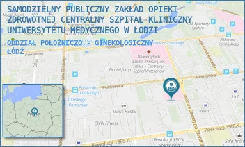 ODDZIAŁ POŁOŻNICZO - GINEKOLOGICZNY - SAMODZIELNY PUBLICZNY ZAKŁAD OPIEKI ZDROWOTNEJ CENTRALNY SZPITAL KLINICZNY UNIWERSYTETU MEDYCZNEGO W ŁODZI - UL. DR. SEWERYNA STERLINGA 13,  ŁÓDŹ