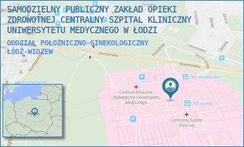 ODDZIAŁ POŁOŻNICZNO-GINEKOLOGICZNY - SAMODZIELNY PUBLICZNY ZAKŁAD OPIEKI ZDROWOTNEJ CENTRALNY SZPITAL KLINICZNY UNIWERSYTETU MEDYCZNEGO W ŁODZI - UL. POMORSKA 251,  ŁÓDŹ-WIDZEW