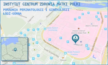 PORADNIA PERINATOLOGII I GINEKOLOGII - INSTYTUT CENTRUM ZDROWIA MATKI POLKI - UL. RZGOWSKA 281/289,  ŁÓDŹ-GÓRNA