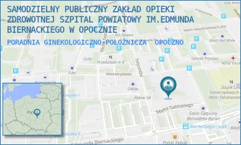 PORADNIA GINEKOLOGICZNO-POŁOŻNICZA - SAMODZIELNY PUBLICZNY ZAKŁAD OPIEKI ZDROWOTNEJ SZPITAL POWIATOWY IM.EDMUNDA BIERNACKIEGO W OPOCZNIE - UL. PARTYZANTÓW 30,  OPOCZNO
