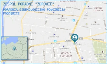 PORADNIA GINEKOLOGICZNO-POŁOŻNICZA - ZESPÓŁ PORADNI "ZDROWIE" - UL. ZIELONA 2A,  PODDĘBICE