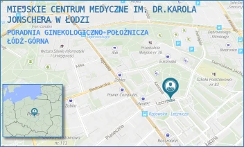 PORADNIA GINEKOLOGICZNO-POŁOŻNICZA - MIEJSKIE CENTRUM MEDYCZNE IM. DR.KAROLA JONSCHERA W ŁODZI - UL. LECZNICZA 6,  ŁÓDŹ-GÓRNA