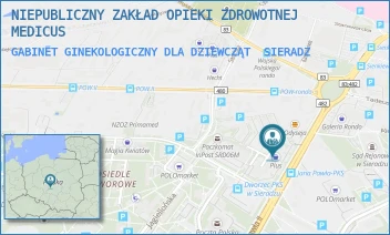 GABINET GINEKOLOGICZNY DLA DZIEWCZĄT - NIEPUBLICZNY ZAKŁAD OPIEKI ZDROWOTNEJ MEDICUS - UL. JANA PAWŁA II 12,  SIERADZ