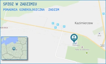 PORADNIA GINEKOLOGICZNA - SPZOZ W ZADZIMIU - UL. ZADZIM 63,  ZADZIM
