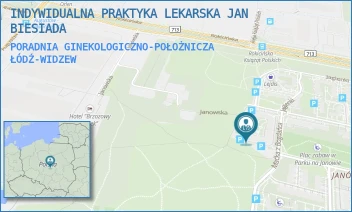 PORADNIA GINEKOLOGICZNO-POŁOŻNICZA - INDYWIDUALNA PRAKTYKA LEKARSKA JAN BIESIADA - UL. MAĆKA Z BOGDAŃCA 16.C/-,  ŁÓDŹ-WIDZEW