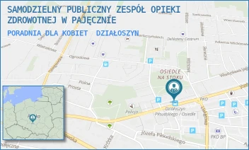 PORADNIA DLA KOBIET - SAMODZIELNY PUBLICZNY ZESPÓŁ OPIEKI ZDROWOTNEJ W PAJĘCZNIE - UL. JÓZEFA PIŁSUDSKIEGO 21B,  DZIAŁOSZYN