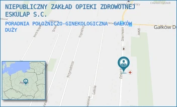 PORADNIA POŁOŻNICZO-GINEKOLOGICZNA - NIEPUBLICZNY ZAKŁAD OPIEKI ZDROWOTNEJ ESKULAP S.C. - UL. DZIECI POLSKICH 6C,  GAŁKÓW DUŻY