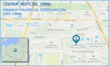 PORADNIA POŁOŹNICZO-GINEKOLOGICZNA - CENTRUM MEDYCZNE GÓRNA - UL. AUGUSTA CIESZKOWSKIEGO 6,  ŁÓDŹ-GÓRNA