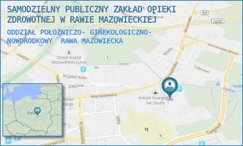 ODDZIAŁ POŁOŻNICZO- GINEKOLOGICZNO- NOWORODKOWY - SAMODZIELNY PUBLICZNY ZAKŁAD OPIEKI ZDROWOTNEJ W RAWIE MAZOWIECKIEJ - UL. WARSZAWSKA 14,  RAWA MAZOWIECKA