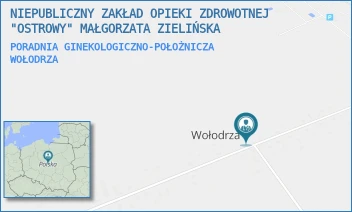 PORADNIA GINEKOLOGICZNO-POŁOŻNICZA - NIEPUBLICZNY ZAKŁAD OPIEKI ZDROWOTNEJ "OSTROWY" MAŁGORZATA ZIELIŃSKA - UL. WOŁODRZA 7,  WOŁODRZA