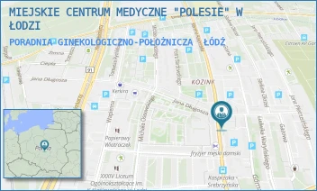 PORADNIA GINEKOLOGICZNO-POŁOŻNICZA - MIEJSKIE CENTRUM MEDYCZNE "POLESIE" W ŁODZI - UL. MARCINA KASPRZAKA 27,  ŁÓDŹ