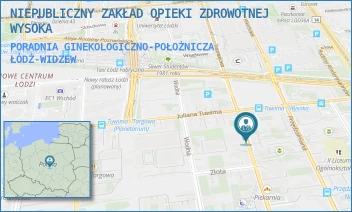 PORADNIA GINEKOLOGICZNO-POŁOŻNICZA - NIEPUBLICZNY ZAKŁAD OPIEKI ZDROWOTNEJ WYSOKA - UL. WYSOKA 10/14,  ŁÓDŹ-WIDZEW
