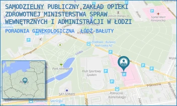 PORADNIA GINEKOLOGICZNA - SAMODZIELNY PUBLICZNY ZAKŁAD OPIEKI ZDROWOTNEJ MINISTERSTWA SPRAW WEWNĘTRZNYCH I ADMINISTRACJI W ŁODZI - UL. PÓŁNOCNA 42,  ŁÓDŹ-BAŁUTY