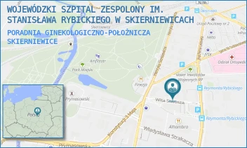 PORADNIA GINEKOLOGICZNO-POŁOŻNICZA - WOJEWÓDZKI SZPITAL ZESPOLONY IM. STANISŁAWA RYBICKIEGO W SKIERNIEWICACH - UL. WITA STWOSZA 1,  SKIERNIEWICE