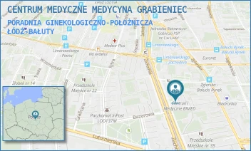 PORADNIA GINEKOLOGICZNO-POŁOŻNICZA - CENTRUM MEDYCZNE MEDYCYNA GRABIENIEC - UL. ZACHODNIA 12A/12C,  ŁÓDŹ-BAŁUTY