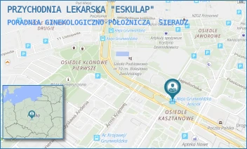 PORADNIA GINEKOLOGICZNO-POŁOŻNICZA - PRZYCHODNIA LEKARSKA "ESKULAP" - UL. KS. JERZEGO POPIEŁUSZKI 2,  SIERADZ