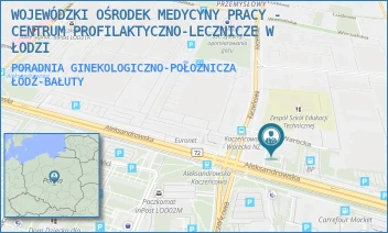 PORADNIA GINEKOLOGICZNO-POŁOŻNICZA - WOJEWÓDZKI OŚRODEK MEDYCYNY PRACY - CENTRUM PROFILAKTYCZNO-LECZNICZE W ŁODZI - UL. ALEKSANDROWSKA 61/63,  ŁÓDŹ-BAŁUTY