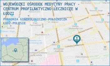 PORADNIA GINEKOLOGICZNO-POŁOŻNICZA - WOJEWÓDZKI OŚRODEK MEDYCYNY PRACY - CENTRUM PROFILAKTYCZNO-LECZNICZE W ŁODZI - UL. GDAŃSKA 117A,  ŁÓDŹ-POLESIE