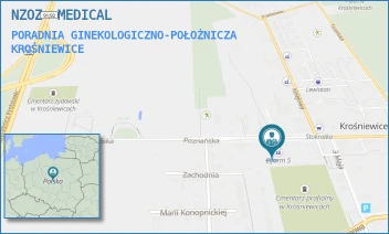 PORADNIA GINEKOLOGICZNO-POŁOŻNICZA - NZOZ  MEDICAL - UL. POZNAŃSKA 18/20,  KROŚNIEWICE