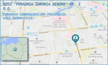 PORADNIA GINEKOLOGICZNO-POŁOŻNICZA - NZOZ "PORADNIA ZDROWIA RENOMA" SP. Z O.O. - UL. STERLINGA 16/18,  ŁÓDŹ-ŚRÓDMIEŚCIE