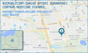 GABINET GINEKOLOGICZNO-POŁOŻNICZY - NIEPUBLICZNY ZAKŁAD OPIEKI ZDROWOTNEJ CENTRUM MEDYCZNE PIKAMED - UL. ZGIERSKA 2/8,  ŁÓDŹ-BAŁUTY