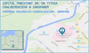 PORADNIA POŁOŻNICZO-GINEKOLOGICZNA - SZPITAL POWIATOWY IM. DR TYTUSA CHAŁUBIŃSKIEGO W ZAKOPANEM - UL. KAMIENIEC 10,  ZAKOPANE