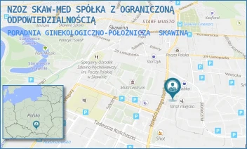 PORADNIA GINEKOLOGICZNO-POŁOŻNICZA - NZOZ SKAW-MED SPÓŁKA Z OGRANICZONĄ ODPOWIEDZIALNOŚCIĄ - UL. KS. J. POPIEŁUSZKI 5,  SKAWINA