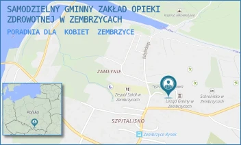PORADNIA DLA  KOBIET - SAMODZIELNY GMINNY ZAKŁAD OPIEKI ZDROWOTNEJ W ZEMBRZYCACH - UL. ZEMBRZYCE 541,  ZEMBRZYCE